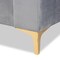 Baxton Studio Oksana Modern Contemporary Glam and Luxe Light Grey Velvet Fabric and Gold Finished Twin Size Daybed 174-10981-Zoro - alternate 5